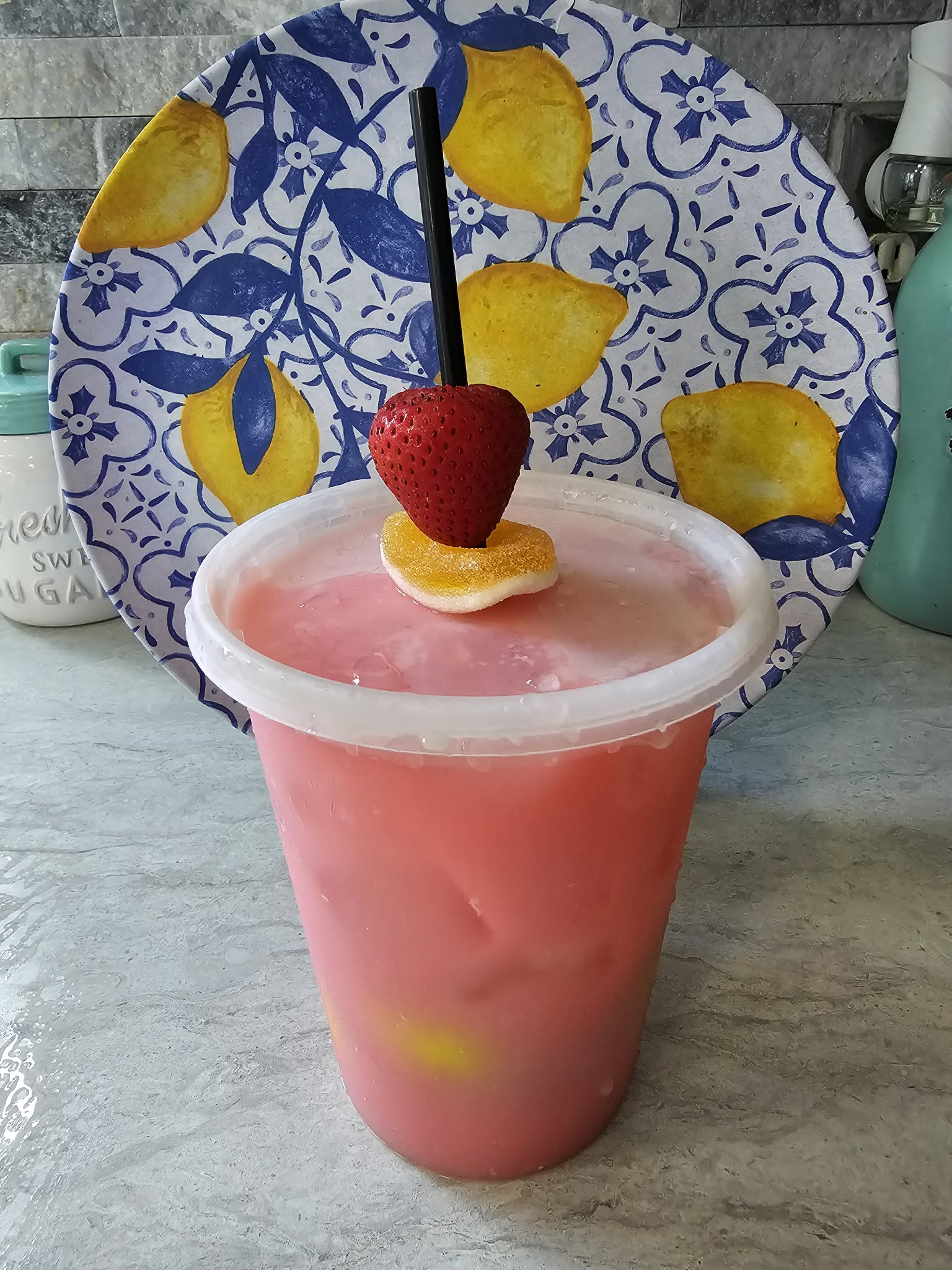 Pink strawberry lemonade